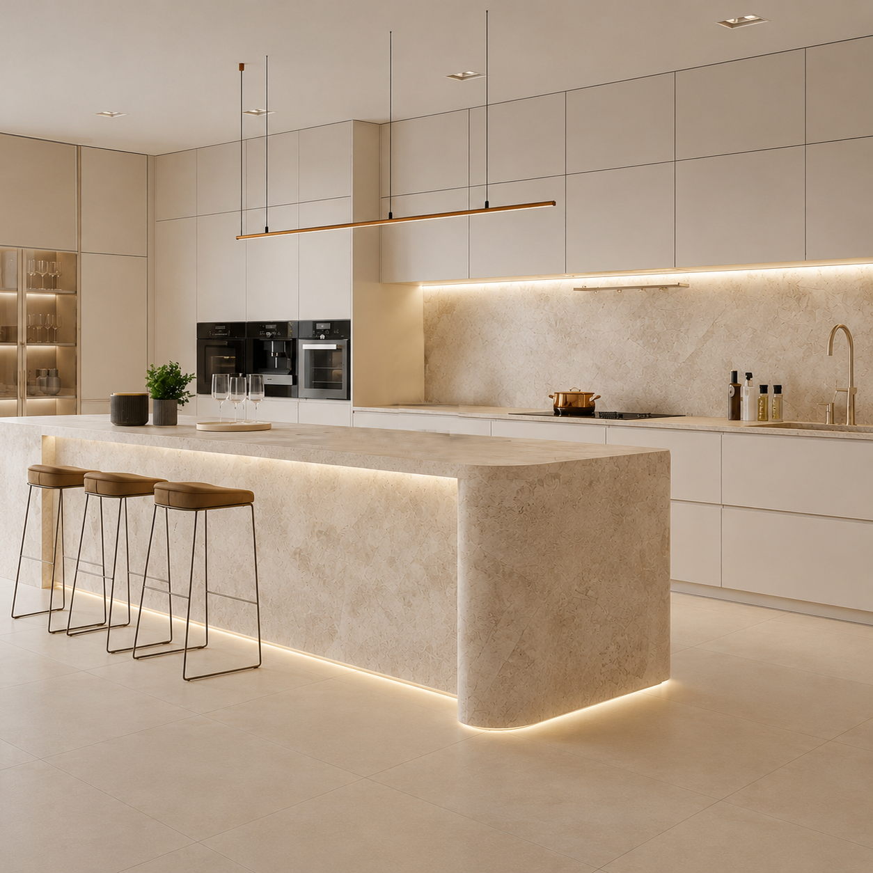 Marble House — Kitchen Interior in Dubai, UAE
